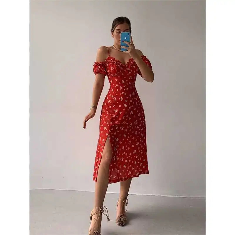 Rustic Bloom Maxi Dress
