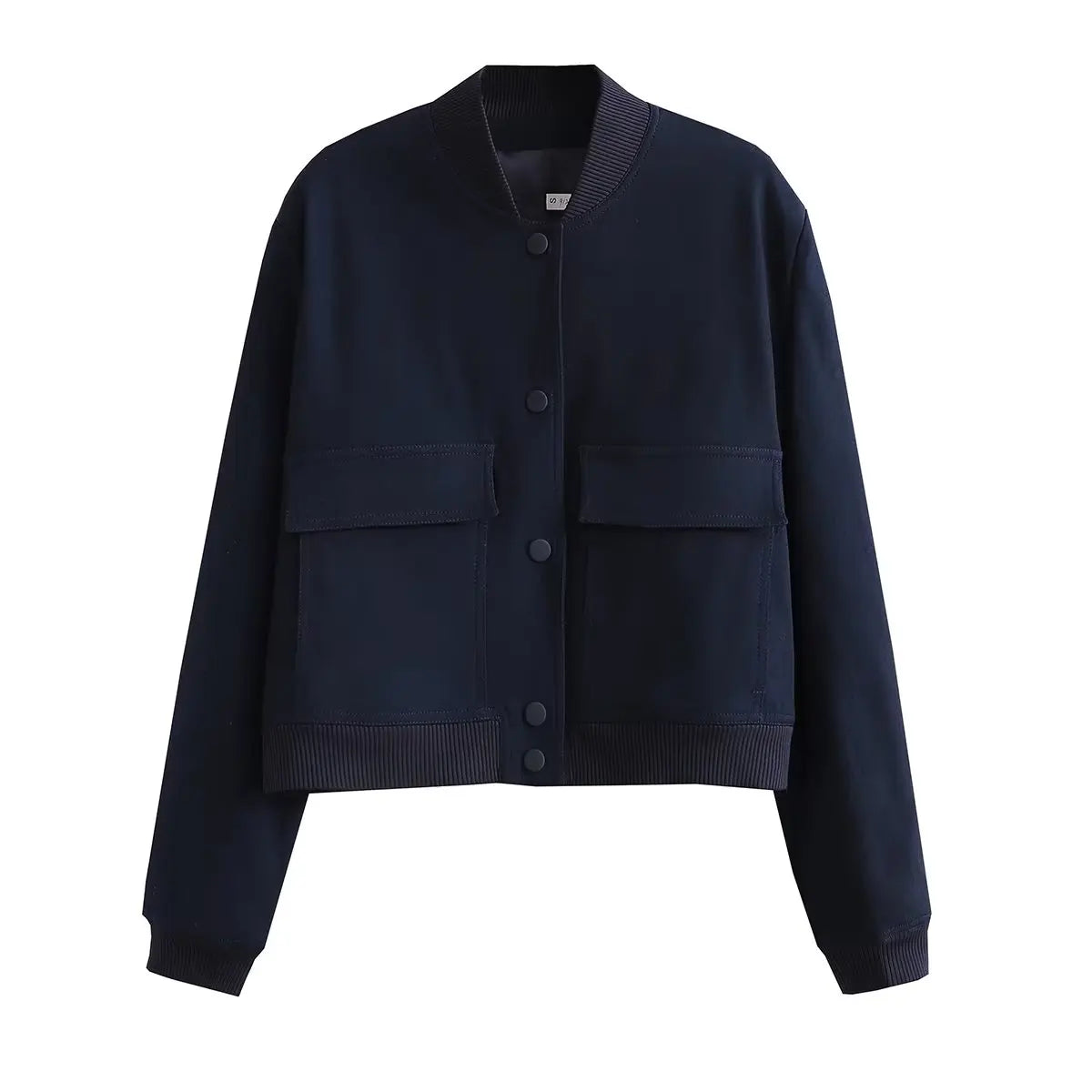Women’s Lightweight Bomber Jacket with Front Pockets