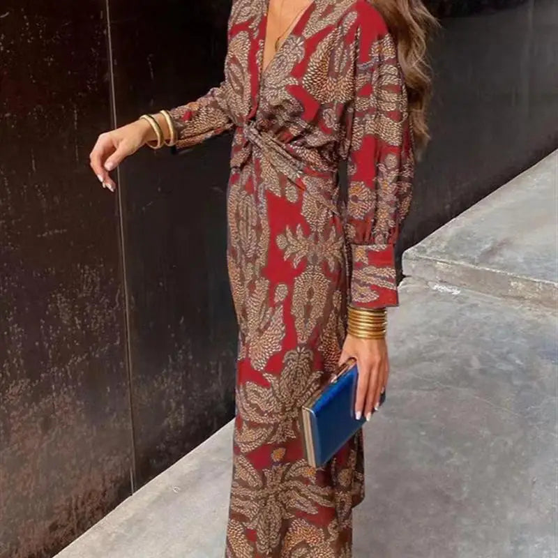 Isla - Floral Ruched Maxi Dress