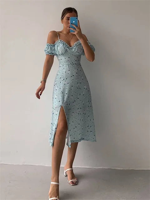 Rustic Bloom Maxi Dress