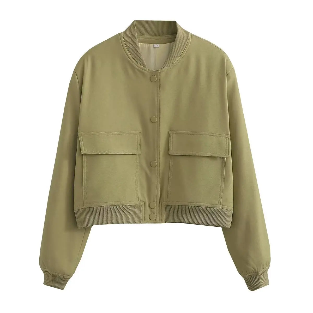 Women’s Lightweight Bomber Jacket with Front Pockets