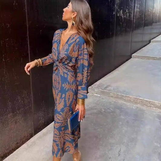 Isla - Floral Ruched Maxi Dress