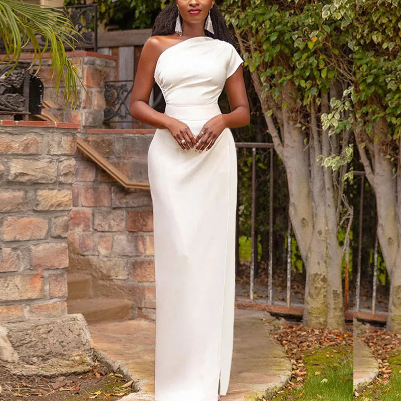 Valencia One-Shoulder Gown