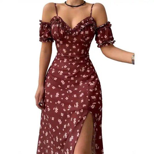 Rustic Bloom Maxi Dress