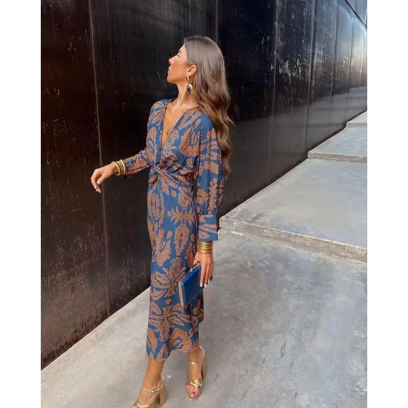 Isla - Floral Ruched Maxi Dress