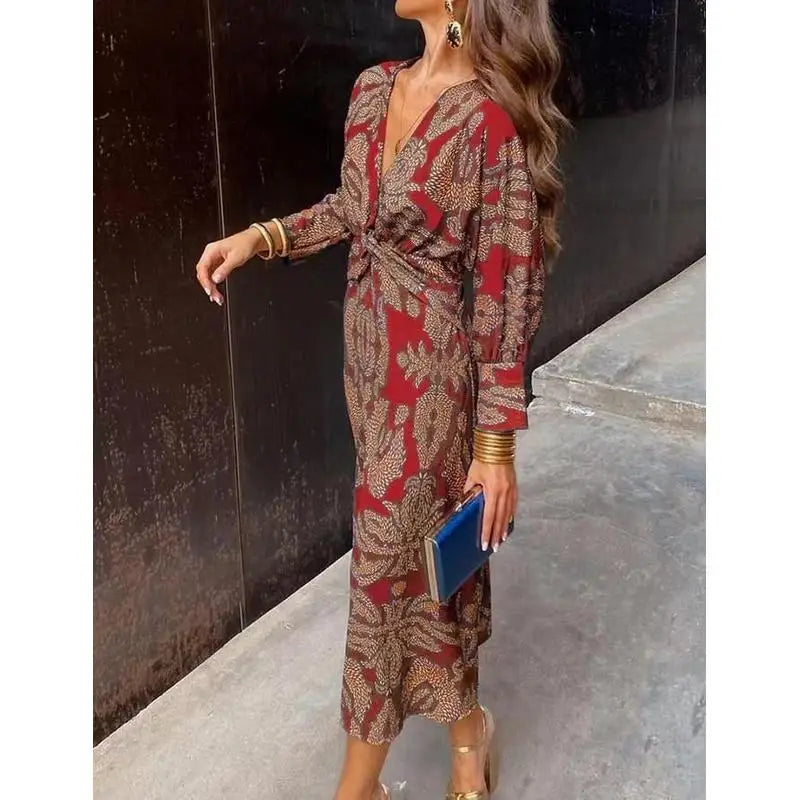 Isla - Floral Ruched Maxi Dress