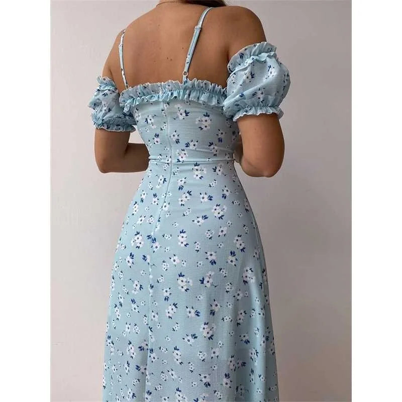 Rustic Bloom Maxi Dress