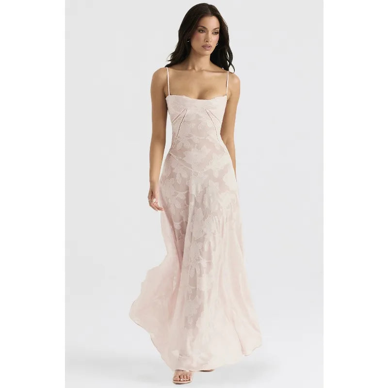 Floral Cowl Neck Slip Midi Dress