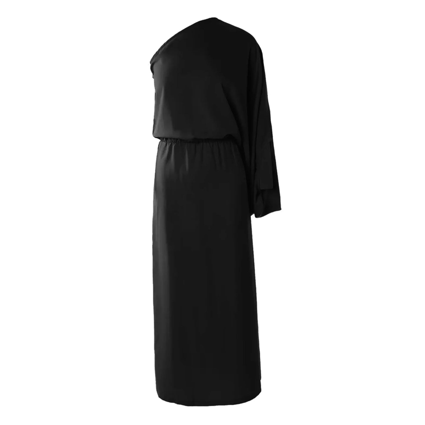 One-Shoulder Asymmetrical Slit Maxi Dress