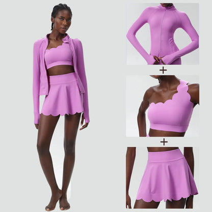 Women’s Sculpting 3-Piece Active Set with Skirt and Jacket