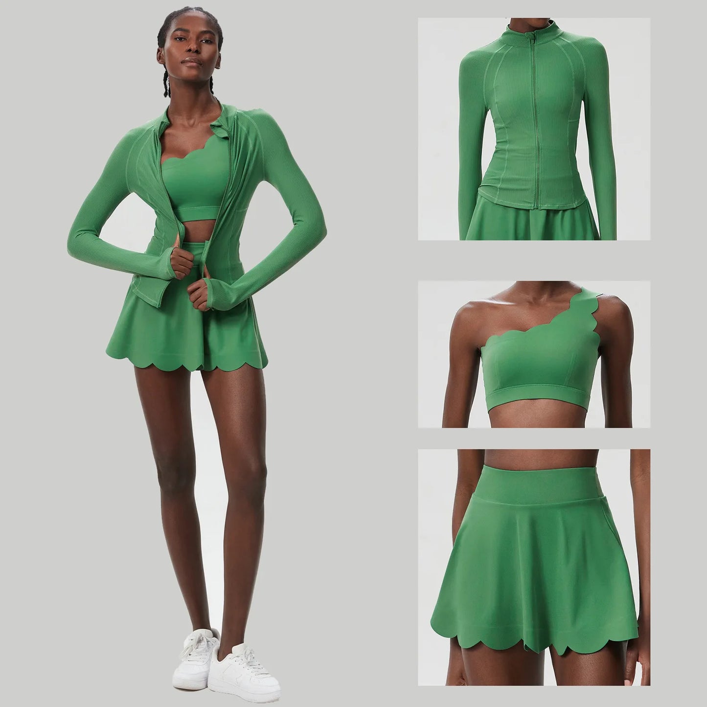 Women’s Sculpting 3-Piece Active Set with Skirt and Jacket
