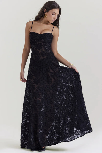 Floral Cowl Neck Slip Midi Dress