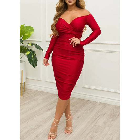 Élan Black Wrap Dress