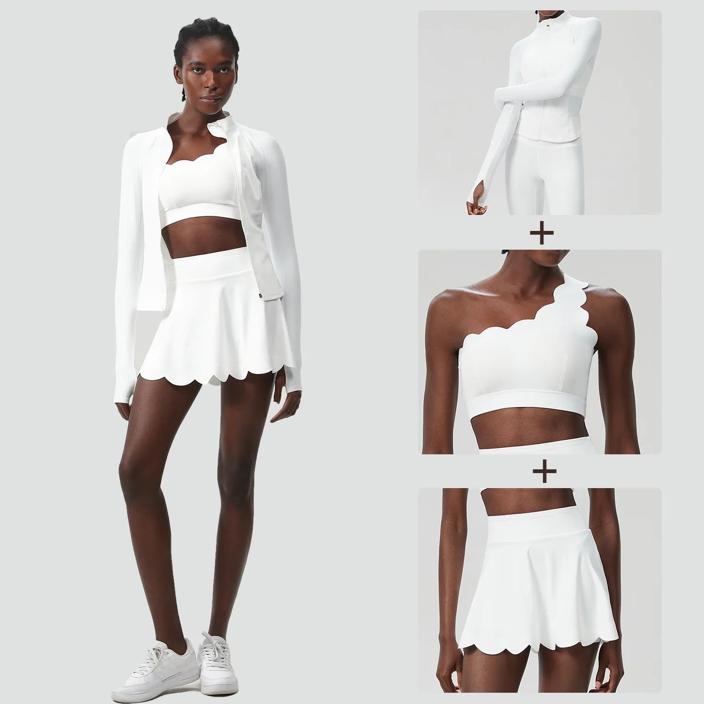 Women’s Sculpting 3-Piece Active Set with Skirt and Jacket