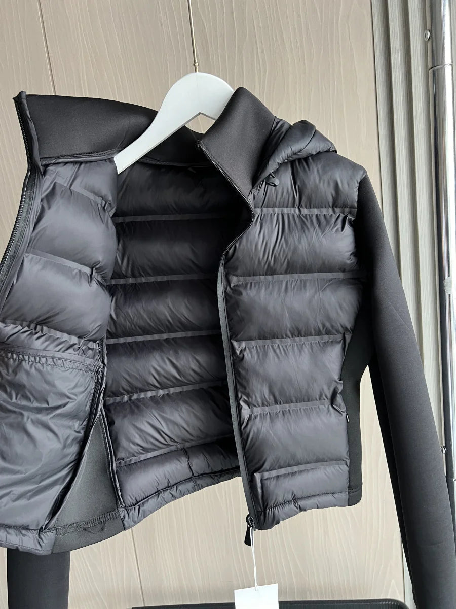 Women’s Lightweight Hooded Puffer Jacket with Zipper