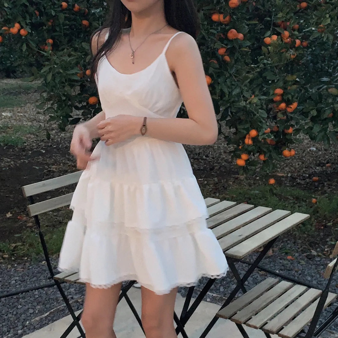 Tiered Empire Waist Mini Dress