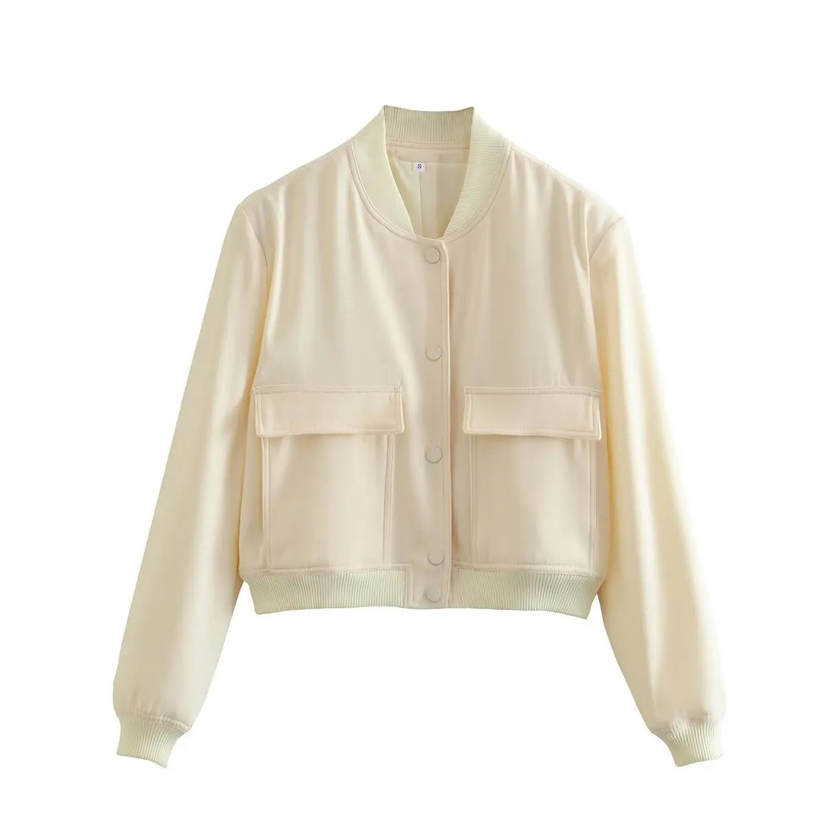 Women’s Lightweight Bomber Jacket with Front Pockets