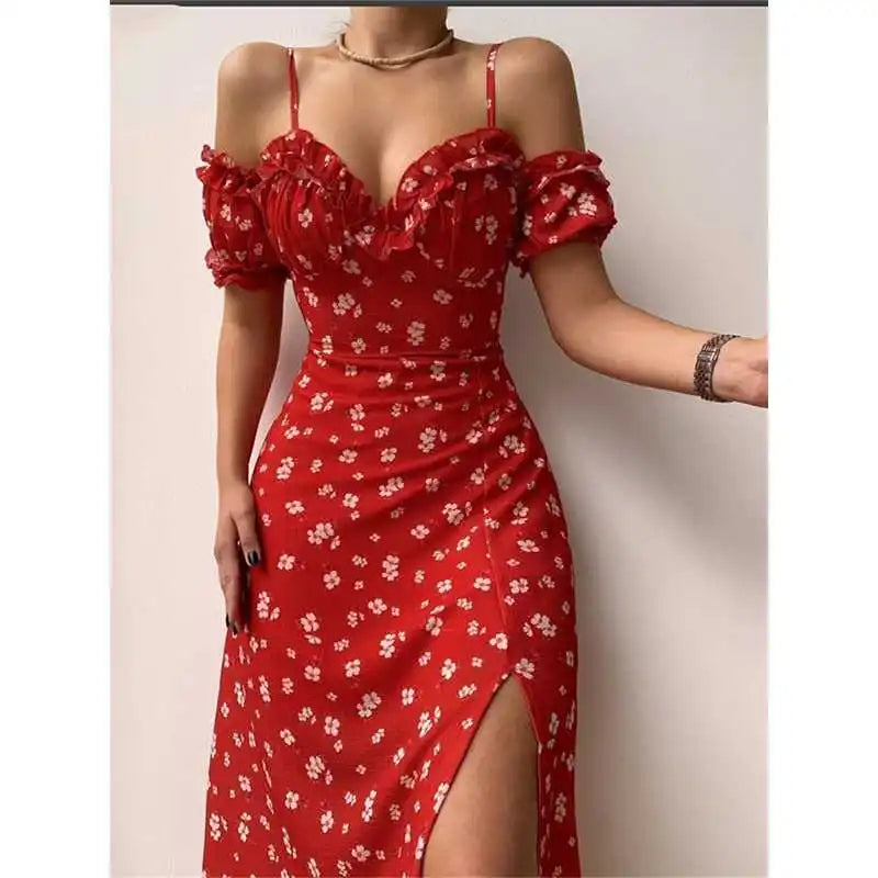 Rustic Bloom Maxi Dress