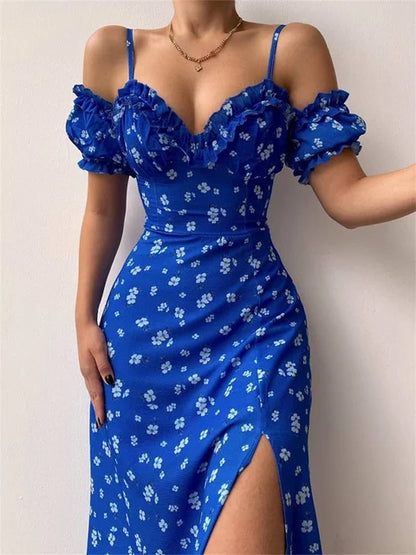 Rustic Bloom Maxi Dress
