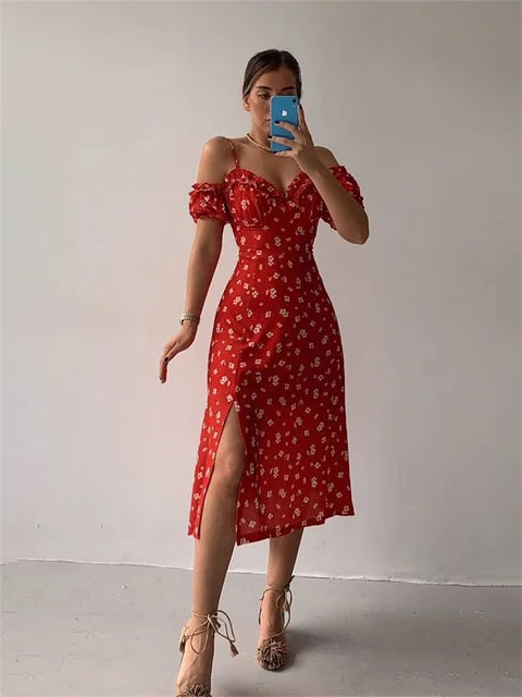 Rustic Bloom Maxi Dress