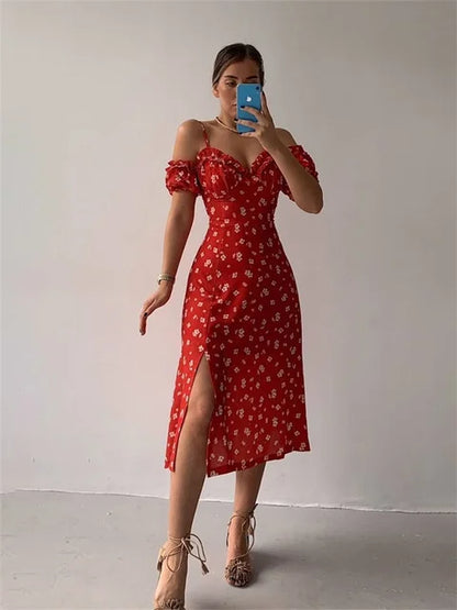 Rustic Bloom Maxi Dress