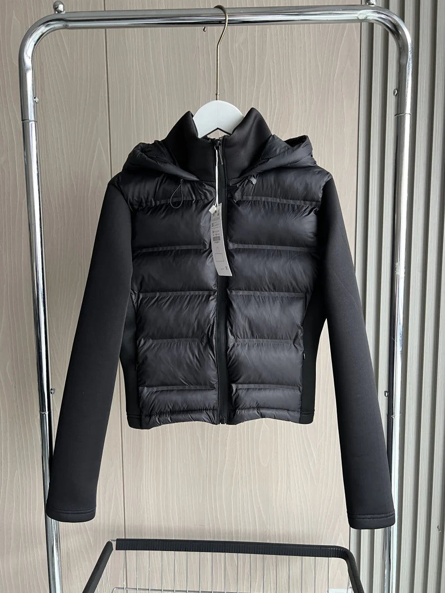 Women’s Lightweight Hooded Puffer Jacket with Zipper
