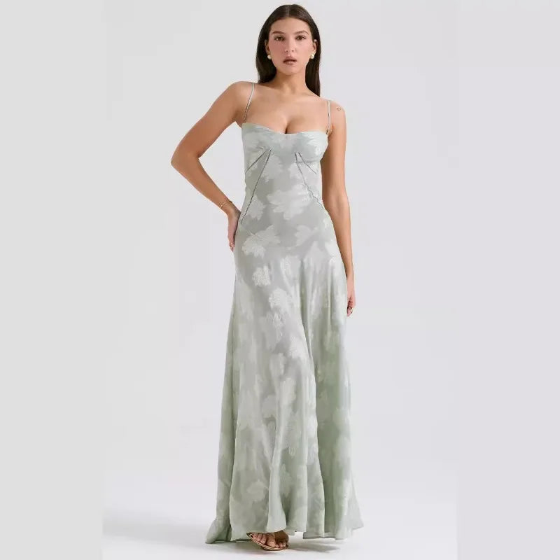 Floral Cowl Neck Slip Midi Dress
