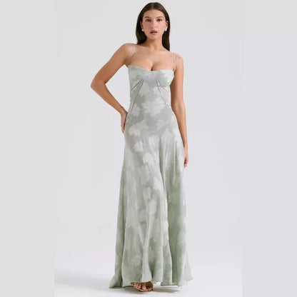 Floral Cowl Neck Slip Midi Dress