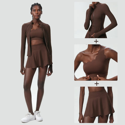 Women’s Sculpting 3-Piece Active Set with Skirt and Jacket